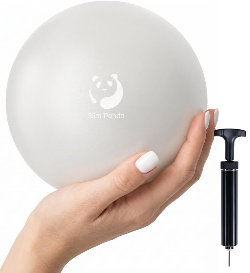 Minge Pilates Slim Panda 15-17 cm cu pompă, mini minge de yoga pentru mușchi profunzi, planșeu pelvin și susținerea zonei cervicale/lombare, cu supapă anti-scurgere