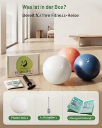 Minge Pilates Slim Panda 15-17 cm cu pompă, mini minge de yoga pentru mușchi profunzi, planșeu pelvin și susținerea zonei cervicale/lombare, cu supapă anti-scurgere 8