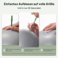 Minge de gimnastică Slim Panda 23-25 cm, minge de Pilates gonflabilă cu pai, minge moale de yoga pentru antrenament acasă, fitness și exerciții de echilibru 9