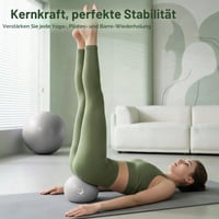 Minge de gimnastică Slim Panda 23-25 cm, minge de Pilates gonflabilă cu pai, minge moale de yoga pentru antrenament acasă, fitness și exerciții de echilibru 2