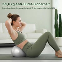 Minge de gimnastică Slim Panda 23-25 cm, minge de Pilates gonflabilă cu pai, minge moale de yoga pentru antrenament acasă, fitness și exerciții de echilibru 3