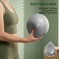 Minge de gimnastică Slim Panda 23-25 cm, minge de Pilates gonflabilă cu pai, minge moale de yoga pentru antrenament acasă, fitness și exerciții de echilibru 6
