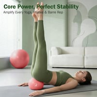 Slim Panda pilates lopta 23 cm, ružová malá gymnastická lopta nafukovacia so slamkou, mäkká fitnes lopta na jogu a rovnováhu na cvičenie doma pre seniorov 2