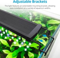 BootyBay SlimLED Akvárium Világítás Időzítővel - Teljes Spektrumú LED Lámpa Vízi Növényekhez és Édesvízi Medencékhez - 90-110 cm, 25W, Feket 2