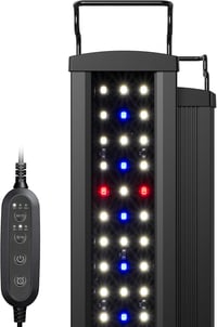 BootyBay SlimLED Akvárium Világítás Időzítővel - Teljes Spektrumú LED Lámpa Vízi Növényekhez és Édesvízi Medencékhez - 90-110 cm, 25W, Feket 1