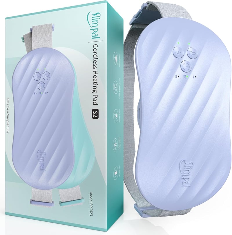 Slimpal AI Menstruációs Melegítőöv - Vezeték Nélküli Elektromos Hőpárna  Vibráció Funkcióval - Derék, Has, Hát Fájdalomcsilla