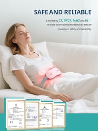 Slimpal Vezeték Nélküli Menstruációs Melegítőöv - Tölthető Hasi Fűtőpárna Hordozható Grafén Hőterápia Nőknek, Fehér 6