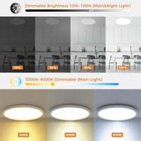 slochi 24W LED mennyezeti lámpa dimmelhető távirányítóval, meleg fehér 3000-6500K 5