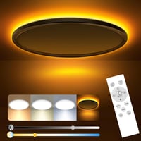 slochi 24W LED mennyezeti lámpa dimmelhető távirányítóval, meleg fehér 3000-6500K 1
