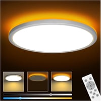 slochi 24W LED mennyezeti lámpa dimmelhető távirányítóval, meleg fehér 3000-6500K 2
