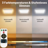 Plafonieră LED cu acumulator Slochi cu senzor de mișcare, reglabilă, cu telecomandă, temporizator, 3 temperaturi de culoare, pentru baie, hol, scară, bucătărie 2