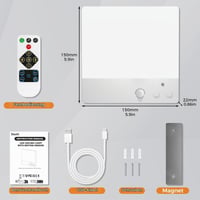 Plafonieră LED cu acumulator Slochi cu senzor de mișcare, reglabilă, cu telecomandă, temporizator, 3 temperaturi de culoare, pentru baie, hol, scară, bucătărie 7