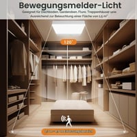 Plafonieră LED cu acumulator Slochi cu senzor de mișcare, reglabilă, cu telecomandă, temporizator, 3 temperaturi de culoare, pentru baie, hol, scară, bucătărie 4