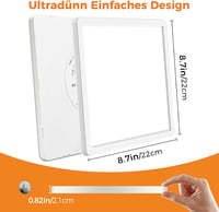 slochi LED Mennyezeti Lámpa 2 db 18W Ultra Vékony Négyzet Alakú 6500K Hideg Fehér Vízálló Fürdőszoba Konyha Hálószoba 2
