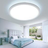 slochi LED Mennyezeti Lámpa 23 cm 18W - 3 Színhőmérsékletű (3000K/4000K/6500K) Kerek IP44 Vízálló Világítás Fürdőszobába, Konyhába, Folyosór 1