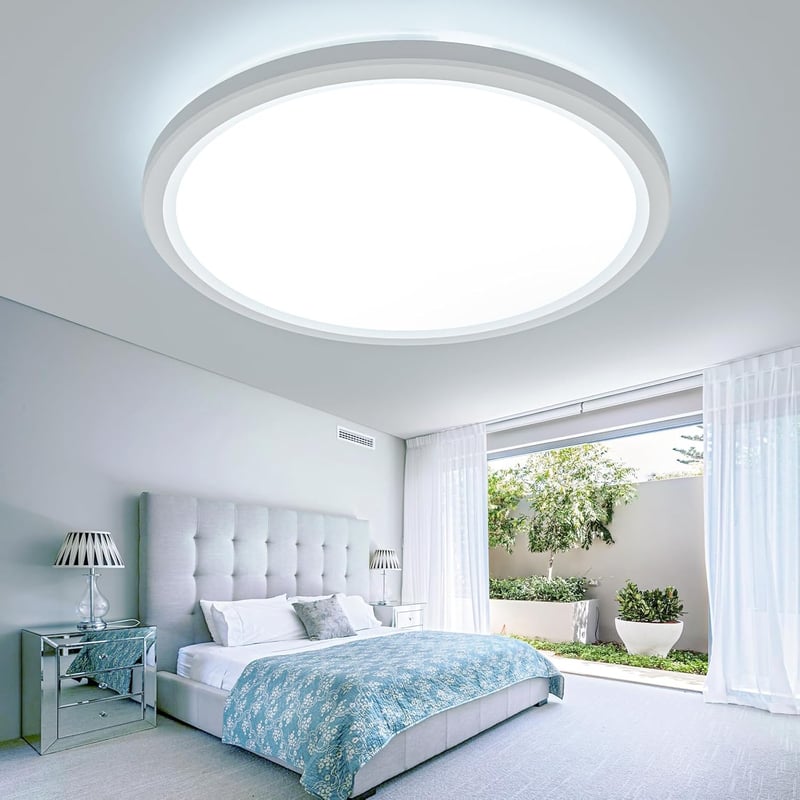 slochi LED Mennyezeti Lámpa 23 cm 18W - 3 Színhőmérsékletű (3000K/4000K/6500K) Kerek IP44 Vízálló Világítás Fürdőszobába, Konyhába, Folyosór