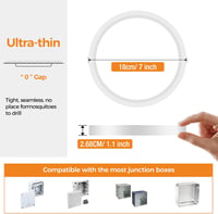 slochi LED Mennyezeti Lámpa Kerek 18cm Fürdőszoba Konyha Hálószoba Flat 3 Színhőmérséklet IP44 Vízálló 1500lm - 1 Stücke 18cm, White 5
