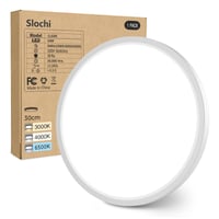 slochi LED stropna svjetiljka, tanka, promjer 30 cm, 3 temperature boje, 24W, 2800LM, bijela stropna svjetiljka za dnevni boravak i spavaću sobu 1
