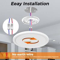 slochi LED stropna svjetiljka, tanka, promjer 30 cm, 3 temperature boje, 24W, 2800LM, bijela stropna svjetiljka za dnevni boravak i spavaću sobu 7