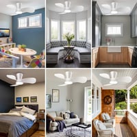 slochi Mennyezeti Ventilátor LED Világítással - 77 cm, Ultra Csendes 30 dB, Távirányítós, 3 Színhőmérséklet, 6 Sebesség, Időzítő, Energiatak 7