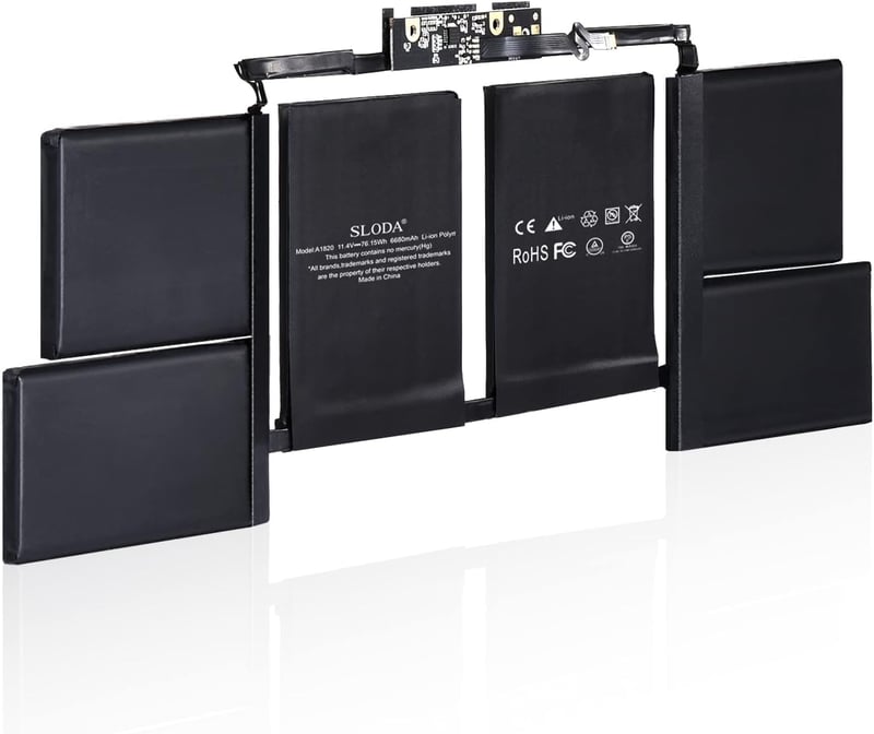 SLODA A1820 csere laptop akkumulátor MacBook Pro 15 A1707 Late 2016 Mid 2017 Li-Polymer 11.4V 6680mAh