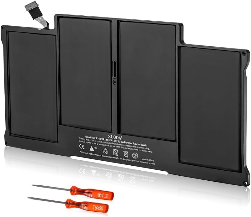 SLODA MacBook Air 13" csereakkumulátor - A1405/A1496, 7.6V 7200mAh Li-Polymer