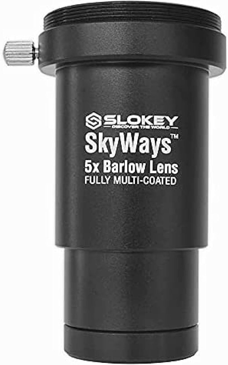 Slokey Barlow Pro 5x Nagyító Lencse Teleszkóphoz - 1,25" Átmérőjű Csillagászati Kiegészítő Bolygók és Égitestek Részletes Megfigyeléséhez