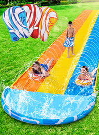Sloosh 685 cm-es hullám vízcsúszda 3 testdeszkával és permetezővel - Multicoloured 1