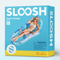 Nafukovacie ležadlo do bazéna Sloosh pre dospelých, s držiakom na nápoje a opierkou na nohy, vodoodolné kreslo na relaxáciu do bazéna na letnú záhradnú párty 9