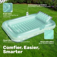 Saltea gonflabilă de plajă Sloosh pentru adulți – Șezlong plutitor pentru relaxare la piscină sau pe apă în timpul verii 4