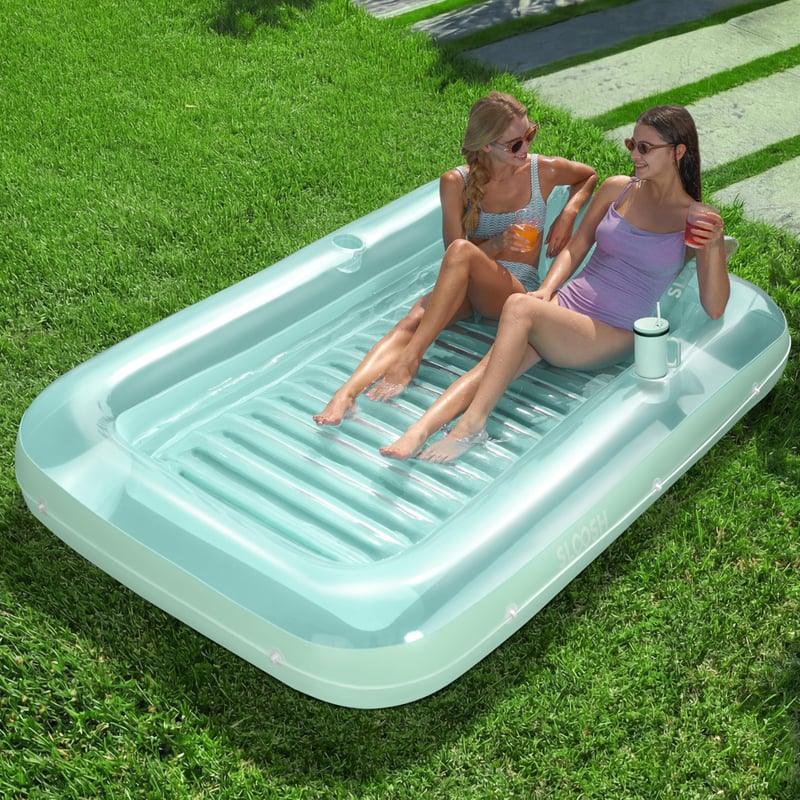 Saltea gonflabilă de plajă Sloosh pentru adulți – Șezlong plutitor pentru relaxare la piscină sau pe apă în timpul verii