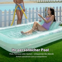 Saltea gonflabilă de plajă Sloosh pentru adulți – Șezlong plutitor pentru relaxare la piscină sau pe apă în timpul verii 3