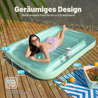 Saltea gonflabilă de plajă Sloosh pentru adulți – Șezlong plutitor pentru relaxare la piscină sau pe apă în timpul verii 2