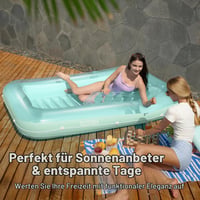 Saltea gonflabilă de plajă Sloosh pentru adulți – Șezlong plutitor pentru relaxare la piscină sau pe apă în timpul verii 8