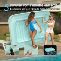 Saltea gonflabilă de plajă Sloosh pentru adulți – Șezlong plutitor pentru relaxare la piscină sau pe apă în timpul verii 6