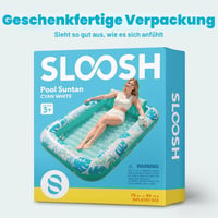 SLOOSH Felfújható Napozóágy 70x46 vagy 85x57 cm, Légmatrac Felnőtteknek Párnával 9