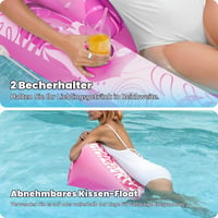 Nafukovacie ležadlo Sloosh pre dospelých 180x95 cm, s nastaviteľným operadlom a držiakom na pohár, opaľovacie ležadlo do bazéna 5