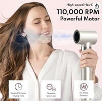 Styler 5-în-1 Slopehill, Uscător de păr ionic (110.000 RPM), Perie cu aer cald, Ondulator și placă de îndreptat părul, pentru acasă și călătorii - Auriu șampanie 3