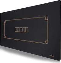 SLOWPLAY Godel Texas Holdem Poker Szőnyeg 180x90 cm Fekete Champagne Színű Prémium Hordozható Asztalborító Vízálló 1
