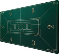 SLOWPLAY Nash Texas Holdem póker terítő 120 x 70 cm hordozható pókerasztal huzat Art Deco mintával zöld 1