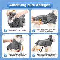 Geacă de iarnă pentru câini SlowTon cu căptușeală din fleece, guler înalt, benzi reflectorizante, impermeabilă, mărimea S, gri 5