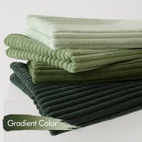 Set 4 Huse de Pernă Slozzi din Catifea Cord 50x50 cm, Seria Verde - Set Huse Decorative pentru Perne 6
