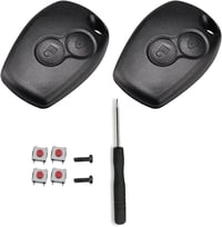 SLshiBo Renault Kulcs Ház 2 Gombos Autókulcs Tok 2 Darabos Csomag Micro Gombokkal Kangoo Clio Master Trafic Twingo Dacia Kompatibilis 1