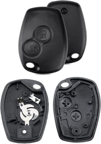 SLshiBo Renault Kulcs Ház 2 Gombos Autókulcs Tok 2 Darabos Csomag Micro Gombokkal Kangoo Clio Master Trafic Twingo Dacia Kompatibilis 4