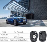 SLshiBo Renault Kulcs Ház 2 Gombos Autókulcs Tok 2 Darabos Csomag Micro Gombokkal Kangoo Clio Master Trafic Twingo Dacia Kompatibilis 6
