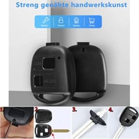 SLshiBo Toyota Kulcs Ház 2 Gombos Távirányító Tok Yaris Avensis Corolla RAV4 Prado Echo Tarago Autókulcs Burkolat Csere 5