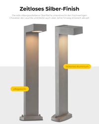 SLV QUADRASYL SL 75 Lampă de podea – Lampă de podea cu design unghiular | GX53, 11 W | Gri argintiu 7