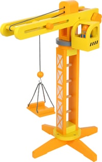 Small Foot 12007 Drevený stavebný žeriav s príslušenstvom, 13-dielna súprava, otáčanie o 360 stupňov, od 3 rokov, s certifikátom FSC 4