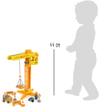 Small Foot 12007 Drevený stavebný žeriav s príslušenstvom, 13-dielna súprava, otáčanie o 360 stupňov, od 3 rokov, s certifikátom FSC 6
