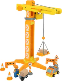 Small Foot 12007 Drevený stavebný žeriav s príslušenstvom, 13-dielna súprava, otáčanie o 360 stupňov, od 3 rokov, s certifikátom FSC 3
